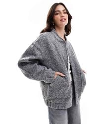 Vero Moda - Amber Drop Shoulder Bomber Press-stud Fastening Jacket - Lyst