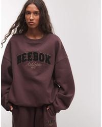 Reebok - Elevated Athletic Mock Neck Fleece Sweatshirt - Lyst
