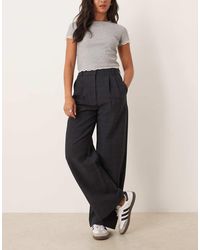 Abercrombie & Fitch - Ultra High Rise Sloane Wide Leg Trousers - Lyst