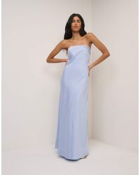 Nobody's Child - Arden Satin Bandeau Sleeveless Maxi Dress - Lyst