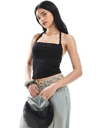 ASOS - Gedraaide Haltertop - Lyst