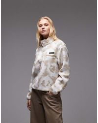 Columbia - Helvetia Ii Printed Cropped Half Snap Fleece - Lyst
