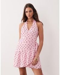 Gina Tricot - Sheer Wrap Mini Dress - Lyst