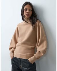 ASOS - Premium High Neck Batwing Compact Jumper - Lyst
