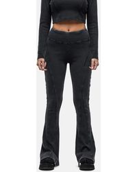 Good For Nothing - Geribbelde Legging Met Zichtbare Naden En Vervaagde Zwarte Wassing - Lyst