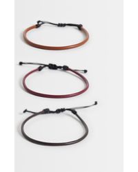 ASOS - 3 Pack Of Faux-leather Bracelets - Lyst
