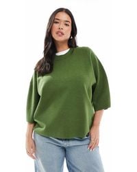 ASOS - Asos Design Curve Knitted Structured Oversized T-shirt - Lyst