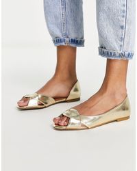 Tan Suedette Peep Toe Flat Slingbacks 