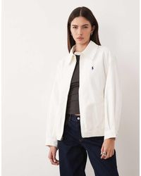 Polo Ralph Lauren - Icon Logo Cotton Twill Oversized Fit Harrington Bomber - Lyst