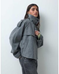 ASOS - Cropped Formal Funnel Cape Coat - Lyst