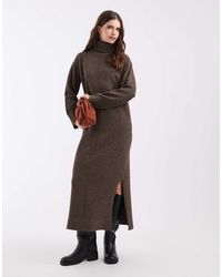 Object - Roll Neck Knitted Maxi Dress - Lyst