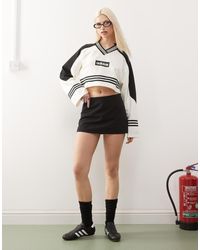 Collusion - Minigonna Pantalone Nera Minimal Sartoriale - Lyst