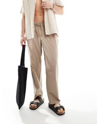 Jack & Jones - Losse Broek Van Linnen Met Trekkoord - Lyst