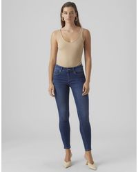 Vero Moda - Vaqueros Azul Medio De Corte Slim De - Lyst