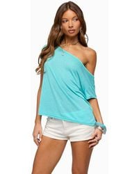 Edikted - Amora Off Shoulder Sheer Top - Lyst
