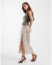 ASOS - Mixed Sequins Wrap Midi Skirt - Lyst