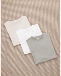ASOS - Essentials 3 Pack Regular Fit T-shirt - Lyst