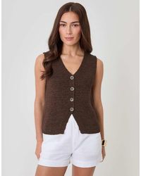 Threadbare - Knitted Yarn V-Neck Waistcoat - Lyst