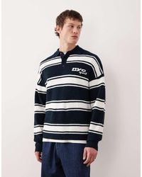 ASOS - Relaxed Knitted Long Sleeve Polo With Chest Embroidery - Lyst
