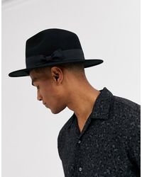 ASOS – Verstellbarer Fedora-Hut - Schwarz