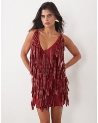 ASOS - Plunge Cami Mini Dress With Chunky Beads - Lyst