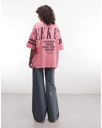 ASOS - Weekend Collective Icon Oversized T-shirt With Stacked Back Logo - Lyst
