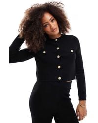 Vero Moda - Short Buttondown Cardigan Co-Ord With Contrast Trim - Lyst