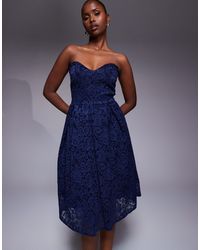 Little Mistress Lace Detail Midaxi Dress in Green | Lyst