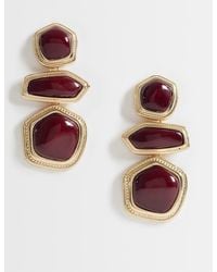 ASOS - Earrings With Triple Drop Resin Stone Set - Lyst