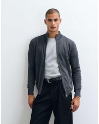 Brave Soul - Zip Through Funnel Neck Knitted Sweater - Lyst