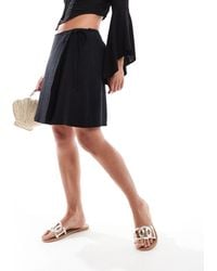 SELECTED - Femme Linen Touch Wrap Skirt - Lyst
