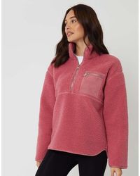 Threadbare - Half Zip Borg Fleece - Lyst