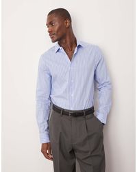 ASOS - Slim Fit Stripe Work Shirt - Lyst