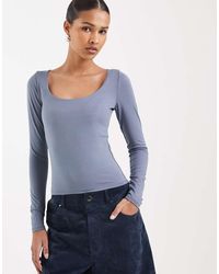 Hollister - Long Sleeve Seamless Scoop Neck Top - Lyst