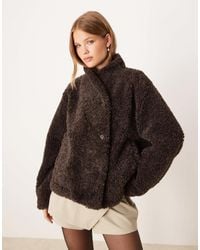 Gina Tricot - Pile Zip Up Shacket Jacket - Lyst