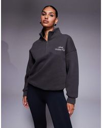 SIMMI - Ames Half Zip Slogan Sweatshirt - Lyst