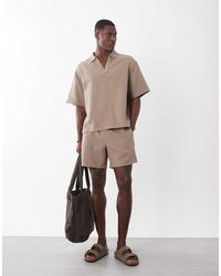 ASOS - Co-ord Boxy Oversized Overhead Waffle Textured Shirt - Lyst