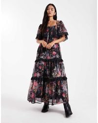 Miss Selfridge - Chiffon Layered Party Maxi Dress - Lyst