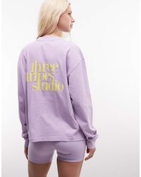 adidas Originals - Adidas Sportswear Three Stripes Studios Long Sleeve Top - Lyst