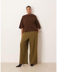 ASOS - Asos Design Curve Tailored Relaxed Straight Leg Trousers - Lyst