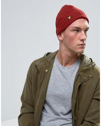 lyle and scott racked rib beanie