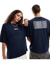 Timberland - Oversized T-shirt With Repeat Logo - Lyst