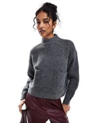 ONLY - Wool Look Pocket Jumper - Lyst