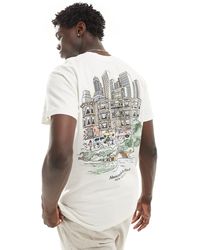 Abercrombie & Fitch - Camiseta blanca holgada con estampado trasero "new york city" - Lyst