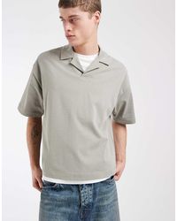 ASOS - Heavyweight Boxy Oversized Revere Polo - Lyst