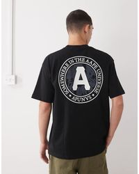 Aape By A Bathing Ape - Camiseta Negra De Corte Cuadrado Con Estampado En El Pecho Y La Espalda De Aape By A Bathing Ape - Lyst