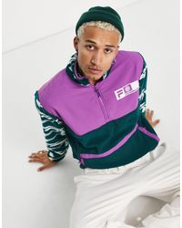 Fila Sella Sherpa Half-zip Fleece Jacket in Pink for Men | Lyst Canada