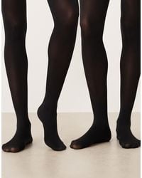 ASOS - 2 Pack Of 120 Denier Tights - Lyst