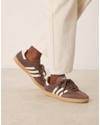 adidas Originals - Zapatillas De Deporte Marrones Y Color Crema De Croché Samba Og De - Lyst