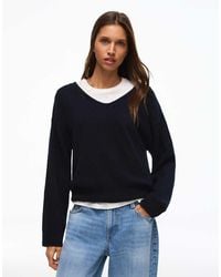 Bershka - Oversize V-Neck Jumper - Lyst